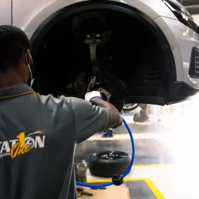 Car brake pad replacement and inspection in Dubai